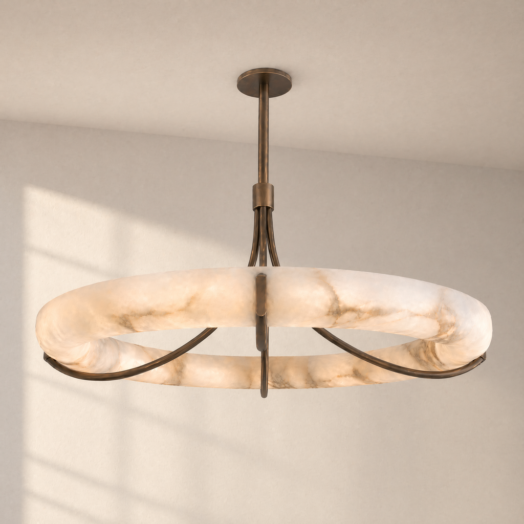 Alabaster Halo Pendant