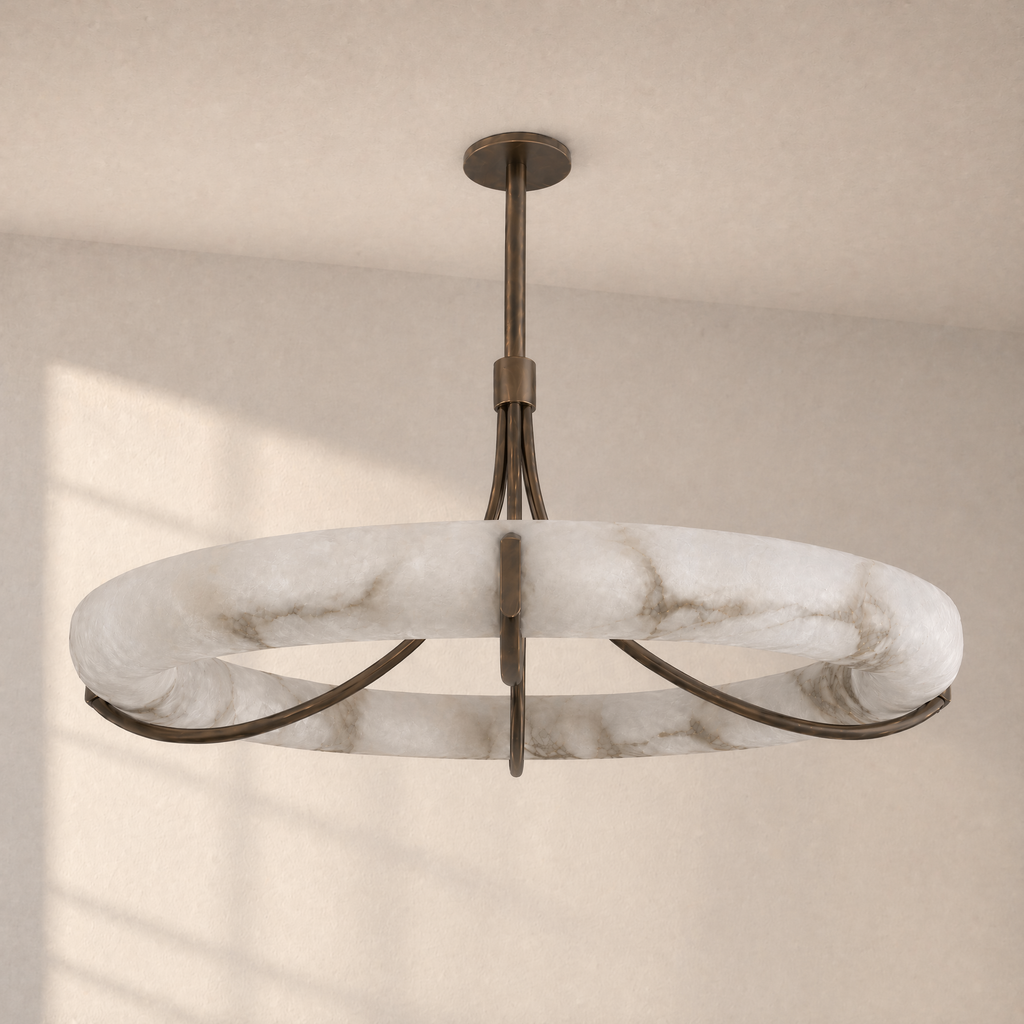 Alabaster Halo Pendant