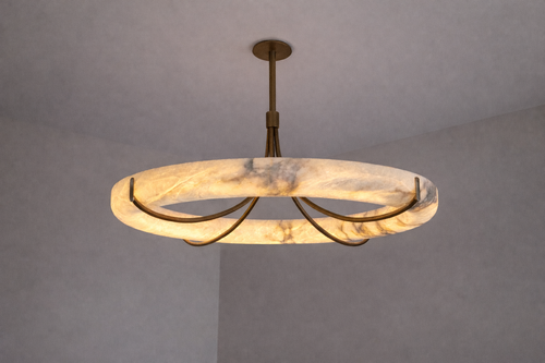 Alabaster Halo Pendant