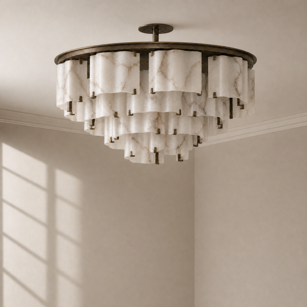Alabaster Ripples Chandelier