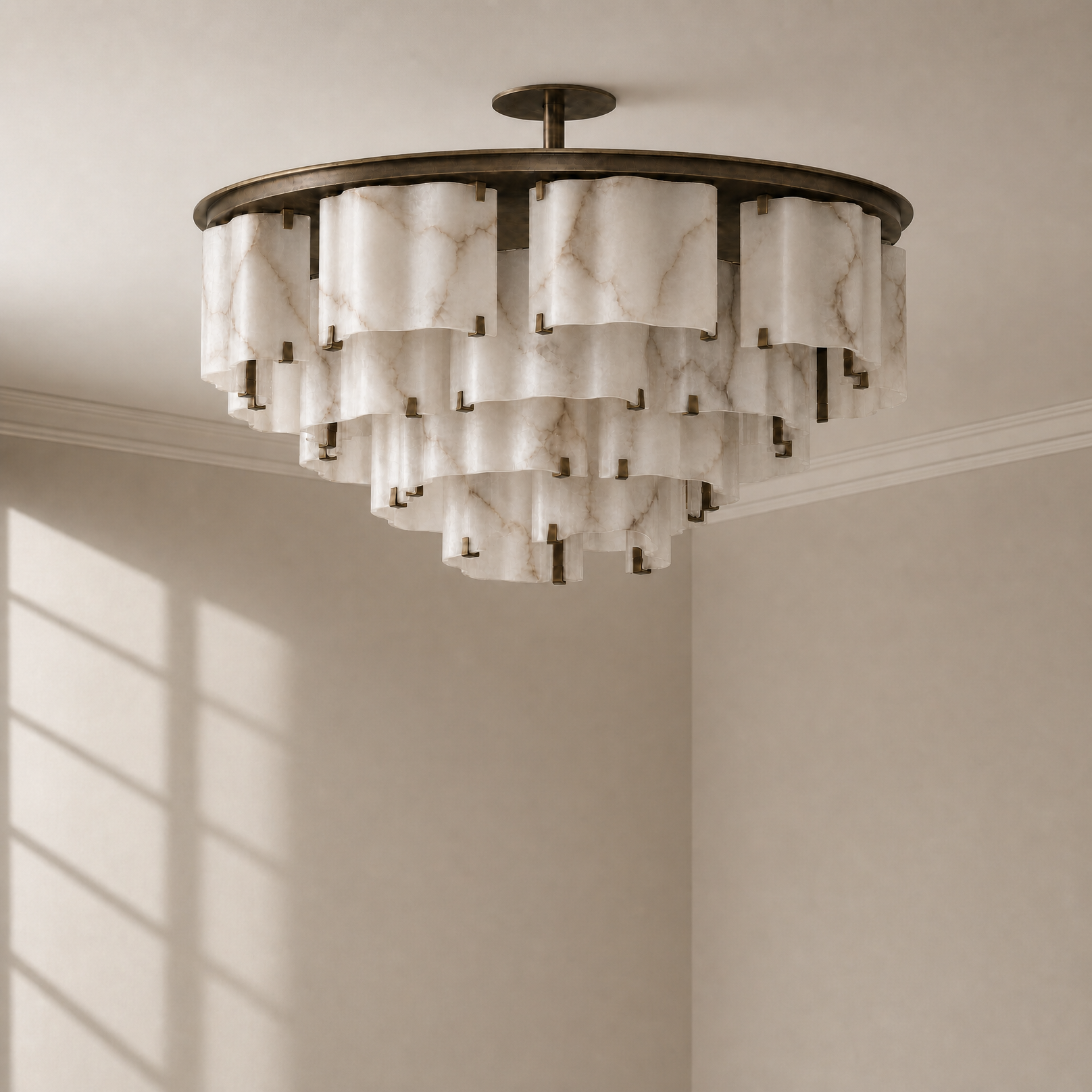 Alabaster Ripples Chandelier