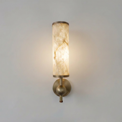 Alabaster Cylinder Wall Sconce