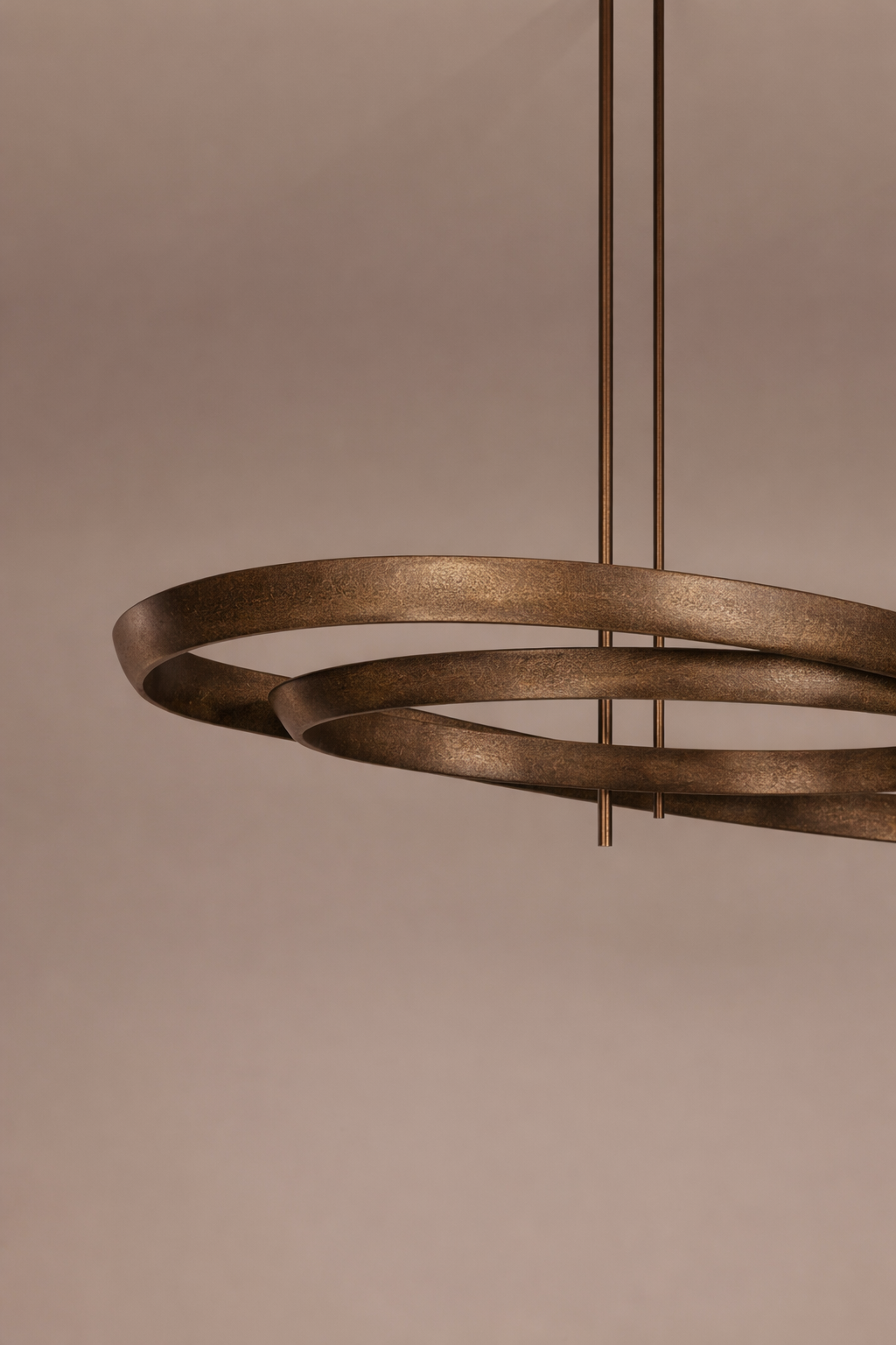 Infinity Halo Pendant Cast Brass