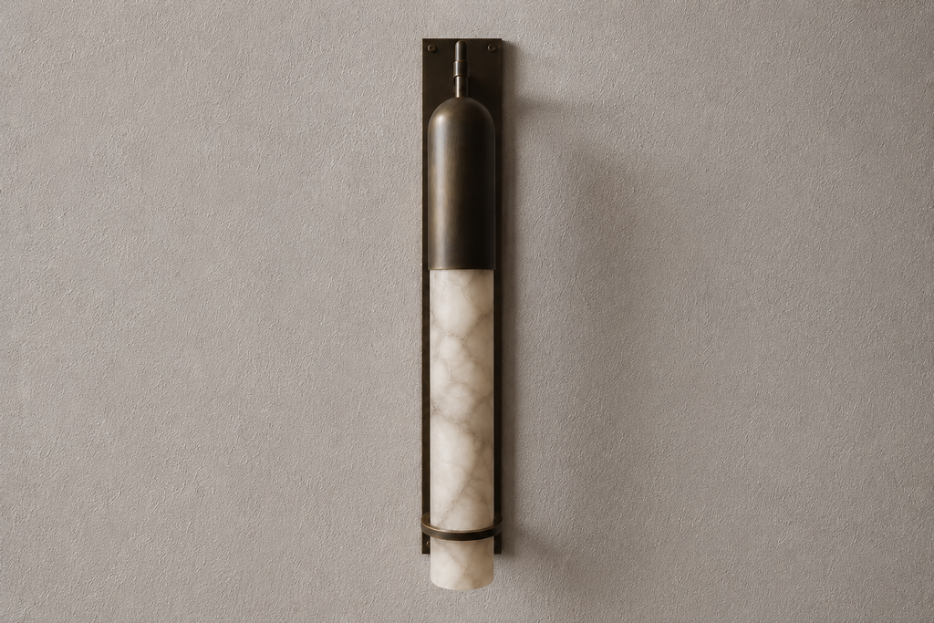 The Alabaster Rigata Wall Sconce.
