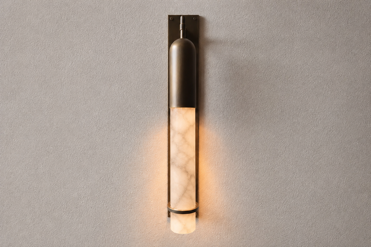 The Alabaster Rigata Wall Sconce.