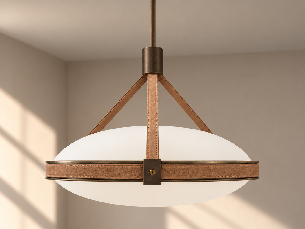 Solin frosted-glass pendant switched off