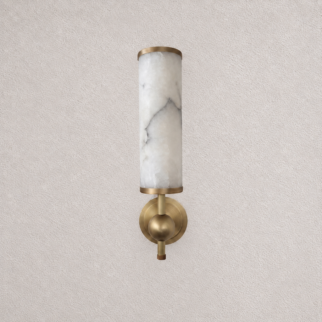 Alabaster Cylinder Wall Sconce — Imagin London