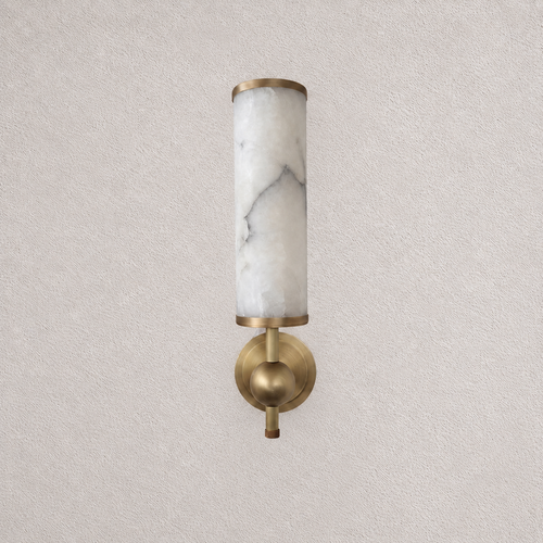 Alabaster Cylinder Wall Sconce — Imagin London
