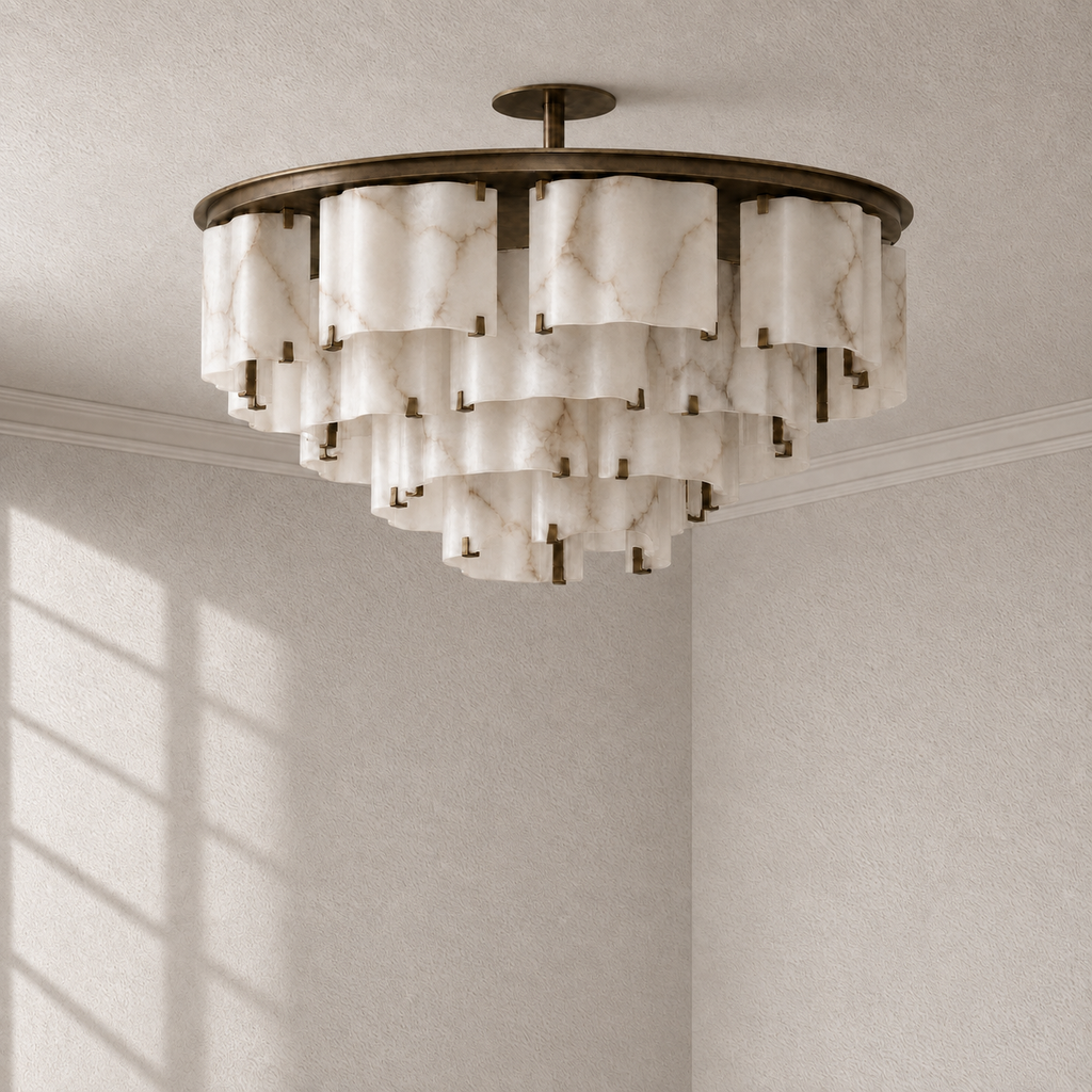 Alabaster Ripples Chandelier — Imagin London
