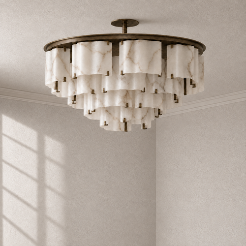 Alabaster Ripples Chandelier — Imagin London