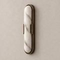 Column of Light alabaster wall sconce in antique brass by Imagin London